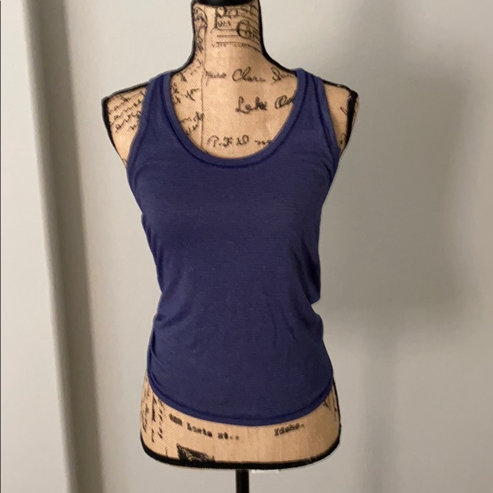 lululemon athletica Women's racer back Tank Top in navy blue with back tie